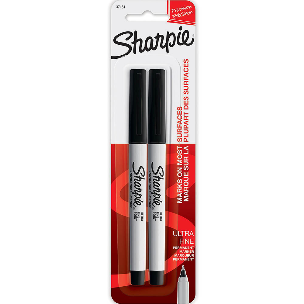 Image for SHARPIE PERMANENT MARKER BULLET ULTRA FINE 0.3MM BLACK PACK 2 from Aztec Office National