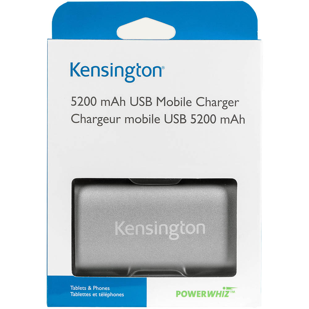 Image for KENSINGTON 5200MAH USB MOBILE CHARGER from Two Bays Office National