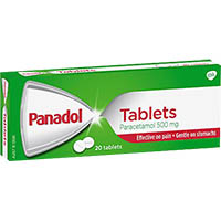 panadol paracetamol tablets 500mg pack 20