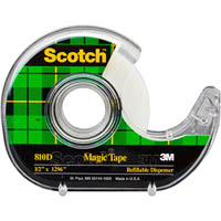 scotch 810 magic tape in dispenser 12mm x 33m