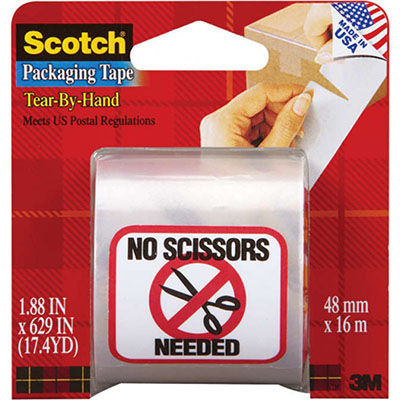 Image for SCOTCH 3841 PACKAGING TAPE TEAR BY HAND 48MM X 16M CLEAR from Express Office National