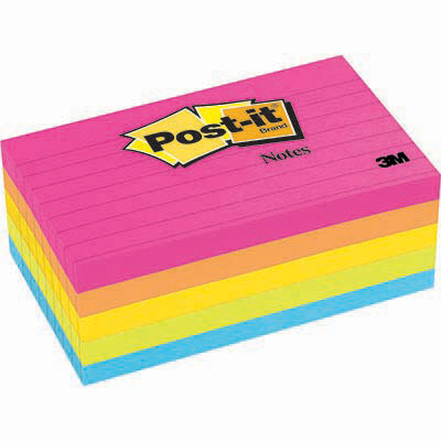 Image for POST-IT 635-5AN LINED NOTES 76 X 127MM CAPE TOWN PACK 5 from Express Office National