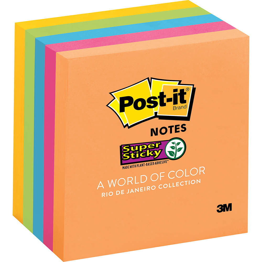 Image for POST-IT 6545-SSUC SUPER STICKY NOTES 76 X 76MM RIO DE JANEIRO PACK 5 from Angletons Office National