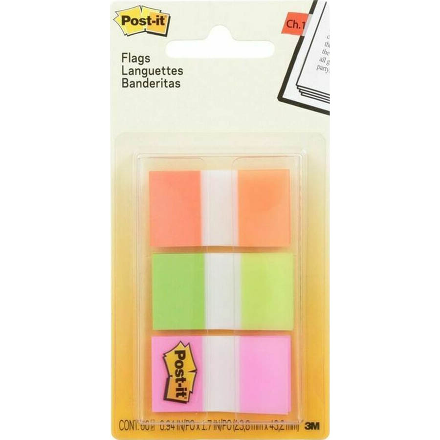 Image for POST-IT 680-OLP FLAGS BRIGHT ASSORTED PACK 60 from Aatec Office National