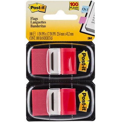 Image for POST-IT 680-RD2 FLAGS RED TWIN PACK 100 from Aztec Office National