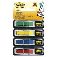 post-it 684-arr3 arrow flags 4 primary assorted pack 96
