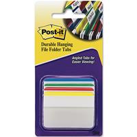 post-it 686a-1 durable angled filing tabs 50mm primary assorted pack 24