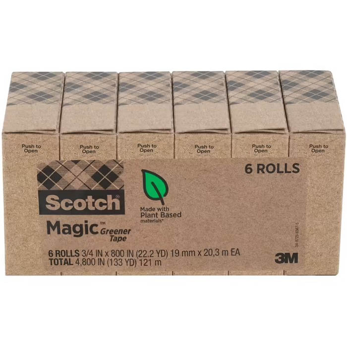 Image for SCOTCH MAGIC GREENER TAPE 19MM X 20.32M PACK 6 from Axsel Office National