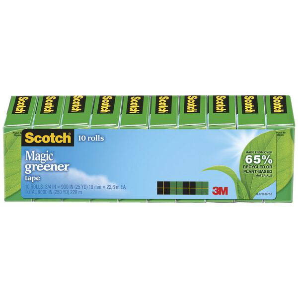 Image for SCOTCH MAGIC GREENER TAPE 19MM X 22.8M PACK 10 from Emerald Office Supplies Office National