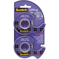 scotch giftwrap tape on dispenser 19mm x 16.5m pack 2