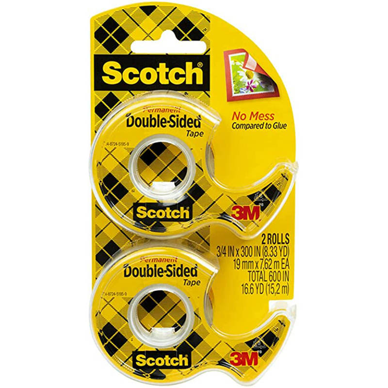 Image for SCOTCH DM2 DOUBLE SIDED TAPE ON DISPENSER 12.7MM X 11.4M PACK 2 from Office National Capalaba