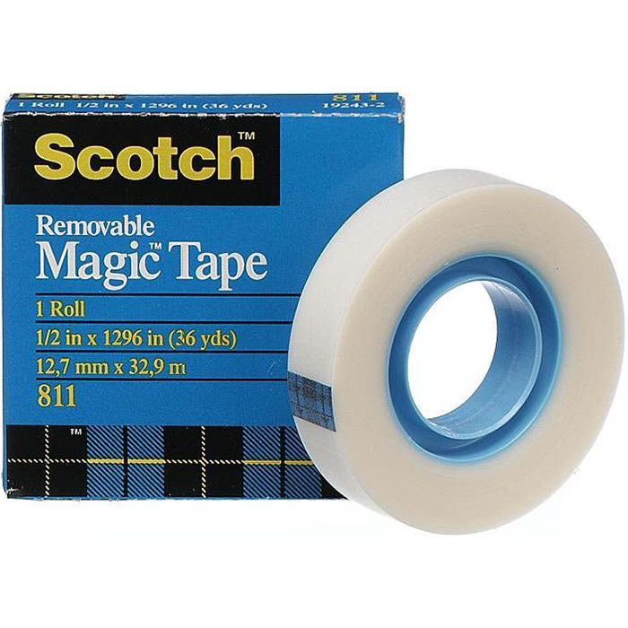 Image for SCOTCH 811 REMOVABLE MAGIC TAPE 12MM X 33M from Discount Office National