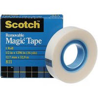 scotch 811 removable magic tape 12mm x 33m