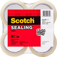 scotch fps-4 sealing tape 48mm x 50m clear pack 4