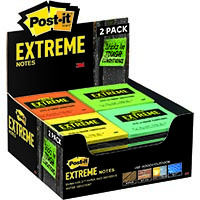 post-it extrm33-cntrtp extreme notes 76 x 76mm assorted pack 2
