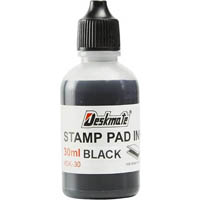 deskmate stamp pad ink refill 30ml black