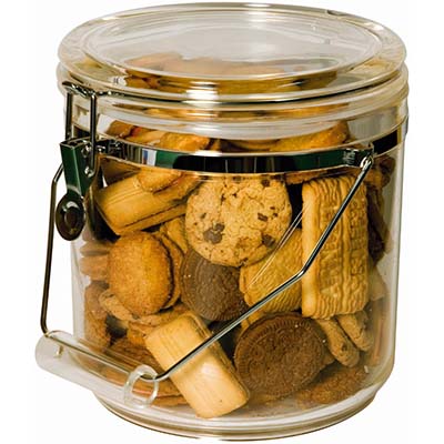 Image for CONNOISSEUR STORAGE CANISTER WITH HANDLE ACRYLIC ROUND 4.5 LITRE CLEAR from Our Town & Country Office National