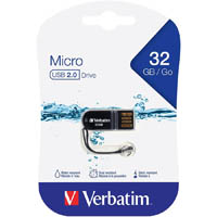 verbatim micro usb flash drive 2.0 32gb black