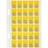 avery 44417 lateral file label top tab colour code q 20 x 30mm yellow with stripe pack 150