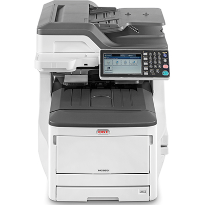Image for OKI MC853DN MULTIFUNCTION COLOUR LASER PRINTER DUPLEX, NETWORKED A3 from Office National