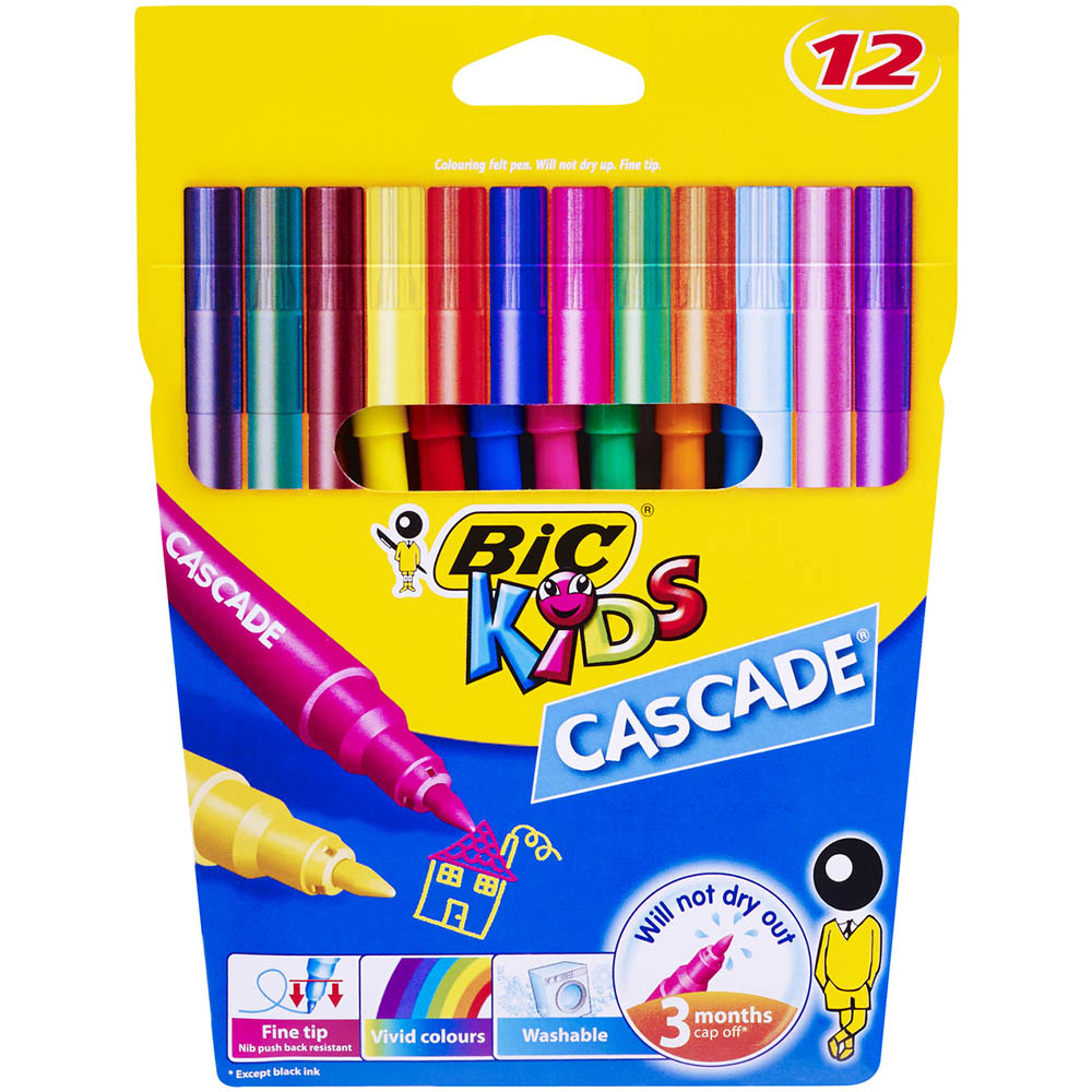 Image for BIC KIDS CASCADE MARKER ASSORTED PACK 12 from Office National ONE Solution Business Supplies