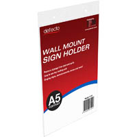 deflecto sign holder wall mount portrait a5 clear