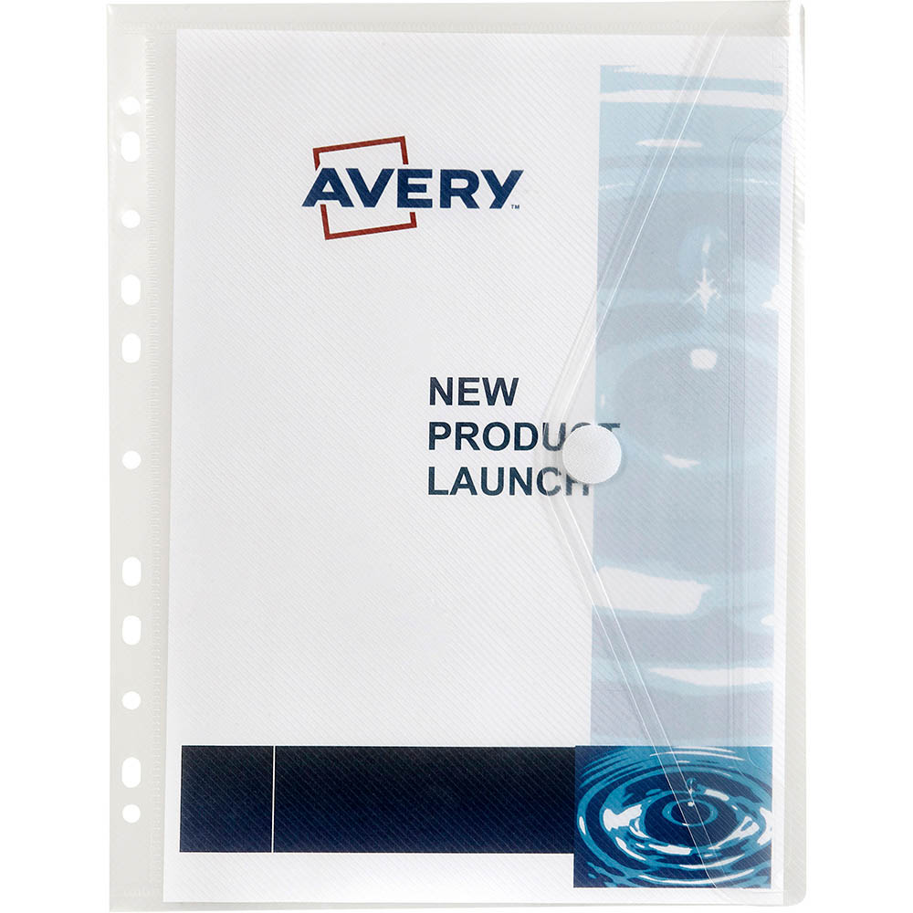 Image for AVERY 47900 BINDER WALLET WITH BINDING STRIP A4 CLEAR from PaperChase Office National