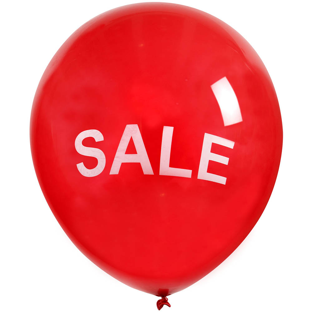 Image for QUIKSTIK SALE BALLOONS RED PACK 10 from Shoalcoast Home and Office Solutions Office National