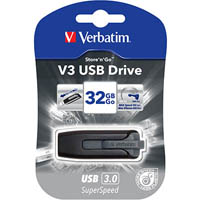 verbatim store-n-go v3 usb drive 32gb grey