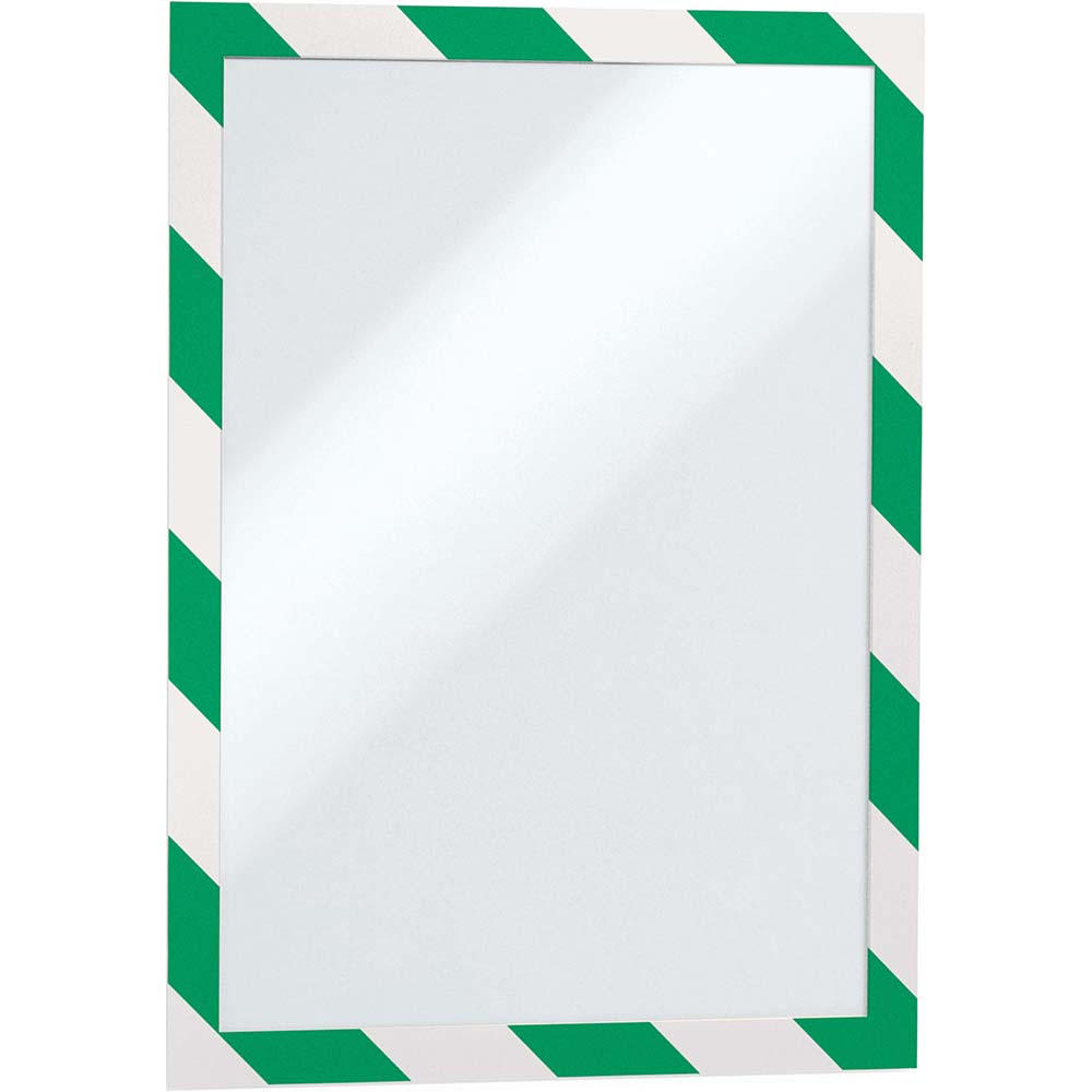 Image for DURABLE DURAFRAME SECURITY FRAME A4 GREEN/WHITE PACK 5 from Surry Office National
