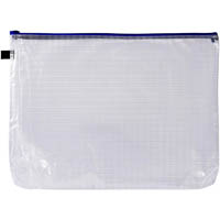 avery 49500 handy pouch with zip a3 clear and blue