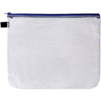 avery handy pouch with zip a4 clear and blue