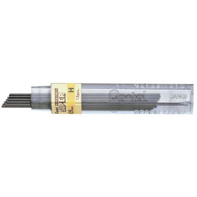Image for PENTEL HI-POLYMER MECHANICAL PENCIL LEAD REFILLS H 0.7MM TUBE 12 from PaperChase Office National