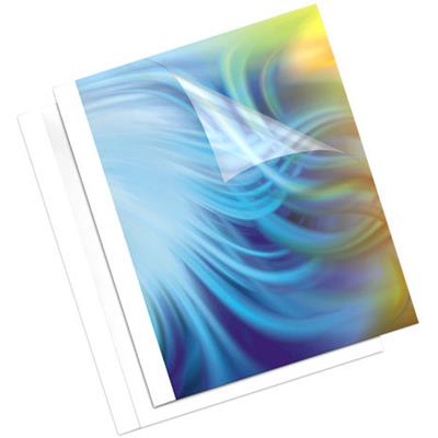 Image for FELLOWES THERMAL BINDING COVER 1.5MM A4 WHITE BACK / CLEAR FRONT PACK 100 from Surry Office National