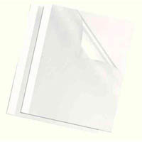 fellowes thermal binding cover 6mm a4 white back / clear front pack 100