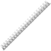 fellowes plastic binding combs round 21 loop 25mm a4 white pack 50