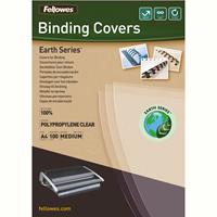 fellowes binding cover pp a4 200 micron clear pack 100