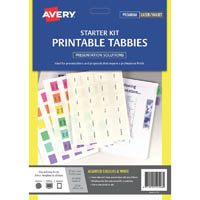 avery 5412548 l7431 print on tabs assorted colours pack 96