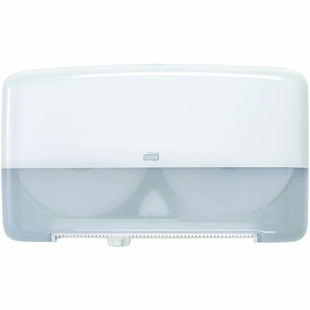 Image for TORK 555500 T2 TWIN MINI JUMBO TOILET ROLL DISPENSER WHITE from Office National Capalaba