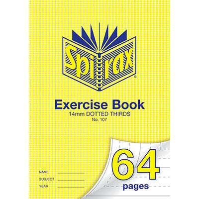 Image for SPIRAX 107 EXERCISE BOOK 14MM DOTTED THIRDS 70GSM A4 64 PAGE from OFFICE NATIONAL CANNING VALE