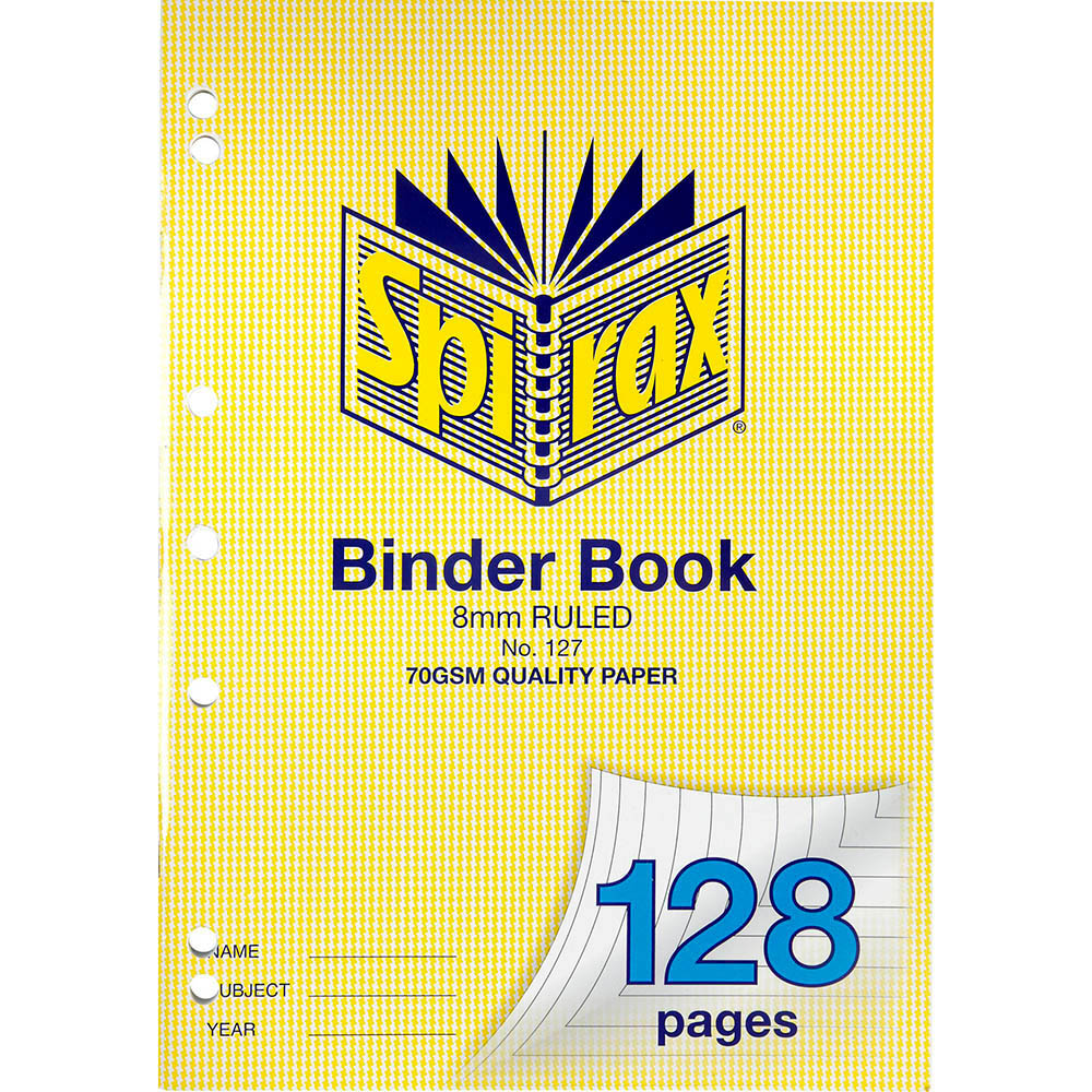 Image for SPIRAX 127 BINDER BOOK 8MM RULED A4 128 PAGE from OFFICE NATIONAL CANNING VALE