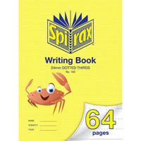 spirax 160 writing book 24mm dotted thirds 70gsm 64 page 330 x 240mm crab
