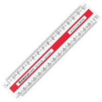 staedtler 561 75-3 mars oval scale ruler 150mm white