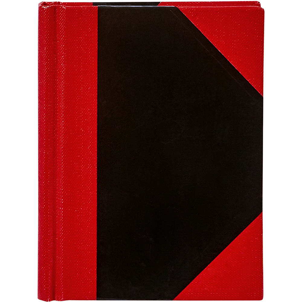 Image for SPIRAX NOTEBOOK CASEBOUND RULED 100 LEAF A7 BLACK/RED from Connelly's Office National