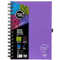 spirax p963 kode notebook side open 200 page a5 assorted