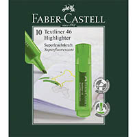 faber-castell textliner ice highlighter chisel green box 10