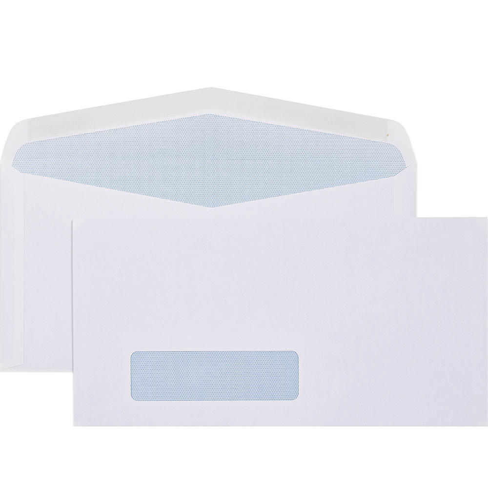 Image for CUMBERLAND DLX ENVELOPES SECRETIVE WALLET WINDOWFACE (28 X 95) MOIST SEAL 80GSM 235 X 120MM WHITE BOX 500 from Aztec Office National