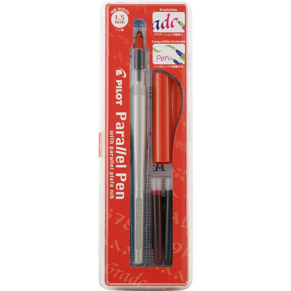 Image for PILOT PARALLEL CALLIGRAPHY PEN 1.5MM BLACK/RED from PaperChase Office National