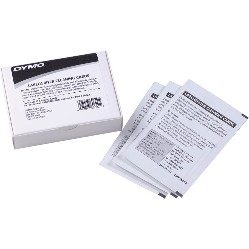Image for DYMO 922983 LABELWRITER CLEANING CARD BOX 10 from Bolton's Office National