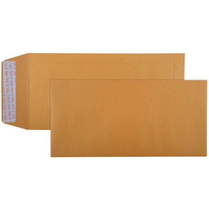 Image for CUMBERLAND ENVELOPES POCKET PLAINFACE STRIP SEAL 85GSM 305 X 150MM GOLD BOX 250 from Surry Office National